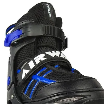 Airwalk Kids Youth Boys Girls Adjustable Inline Skates ABEC-5 Bearing, Blue, 5-8