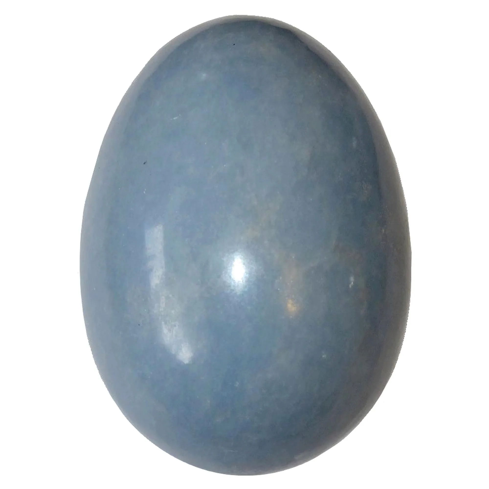 Angelite Egg Blue Celestial Guardian Gemstone