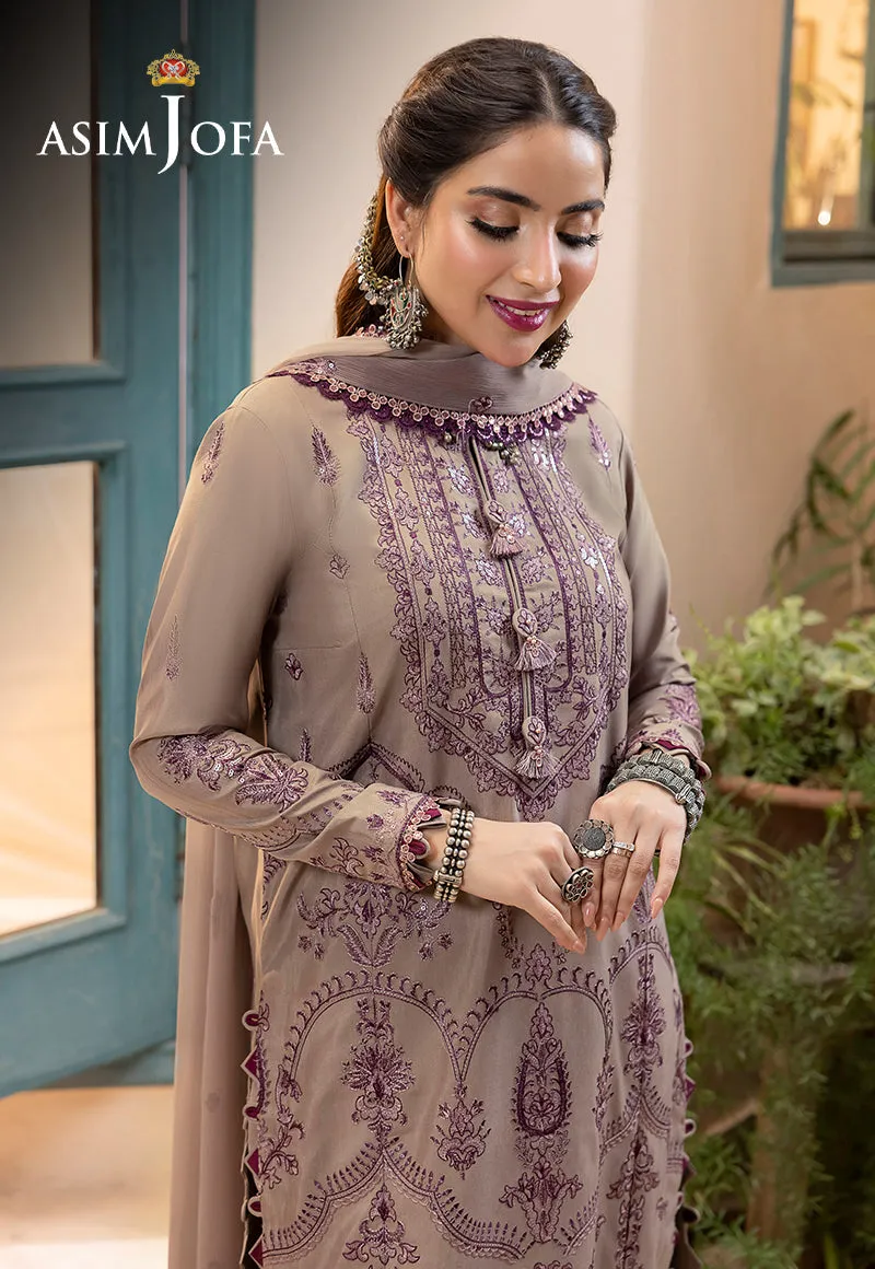 Asim Jofa Shadow Work Lawn Silk Collection – AJSW-23