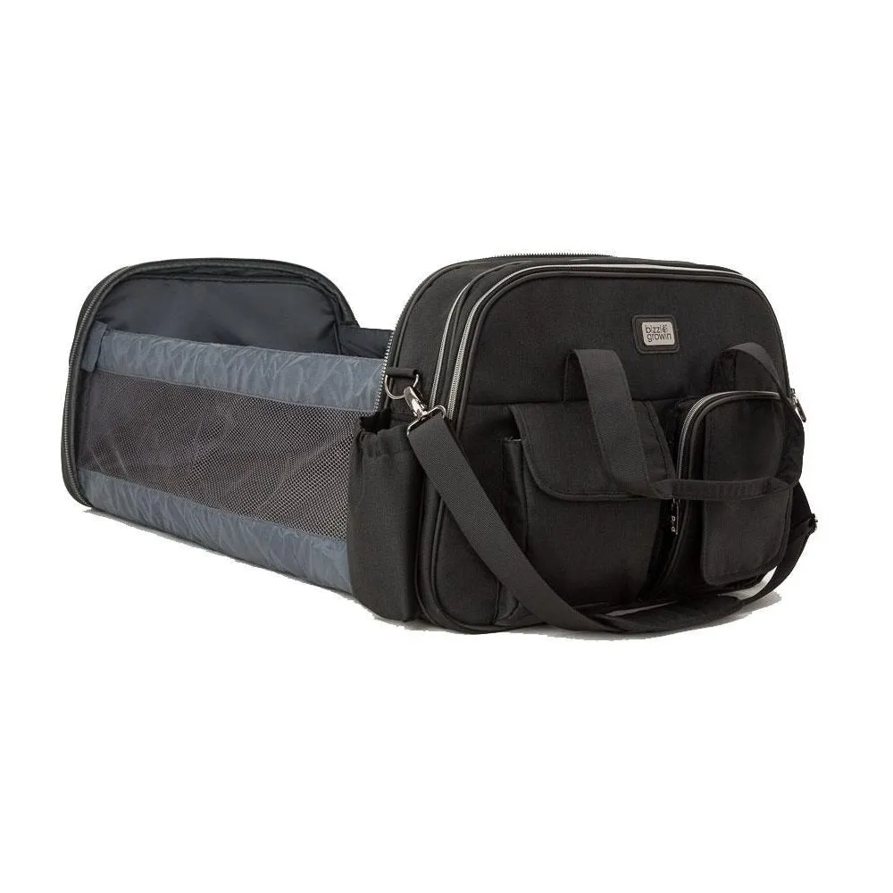 Bizzi Growin Baby Travel Crib Changing Bag - The POD® (Chelsea Black)