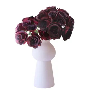 Burgundy Roses Bouquet Artificial Wedding Flowers