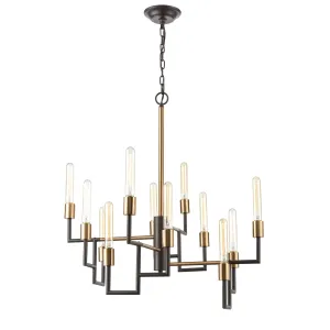 Congruency 29" 12 Light Chandelier in Oil Rubbed Bronze