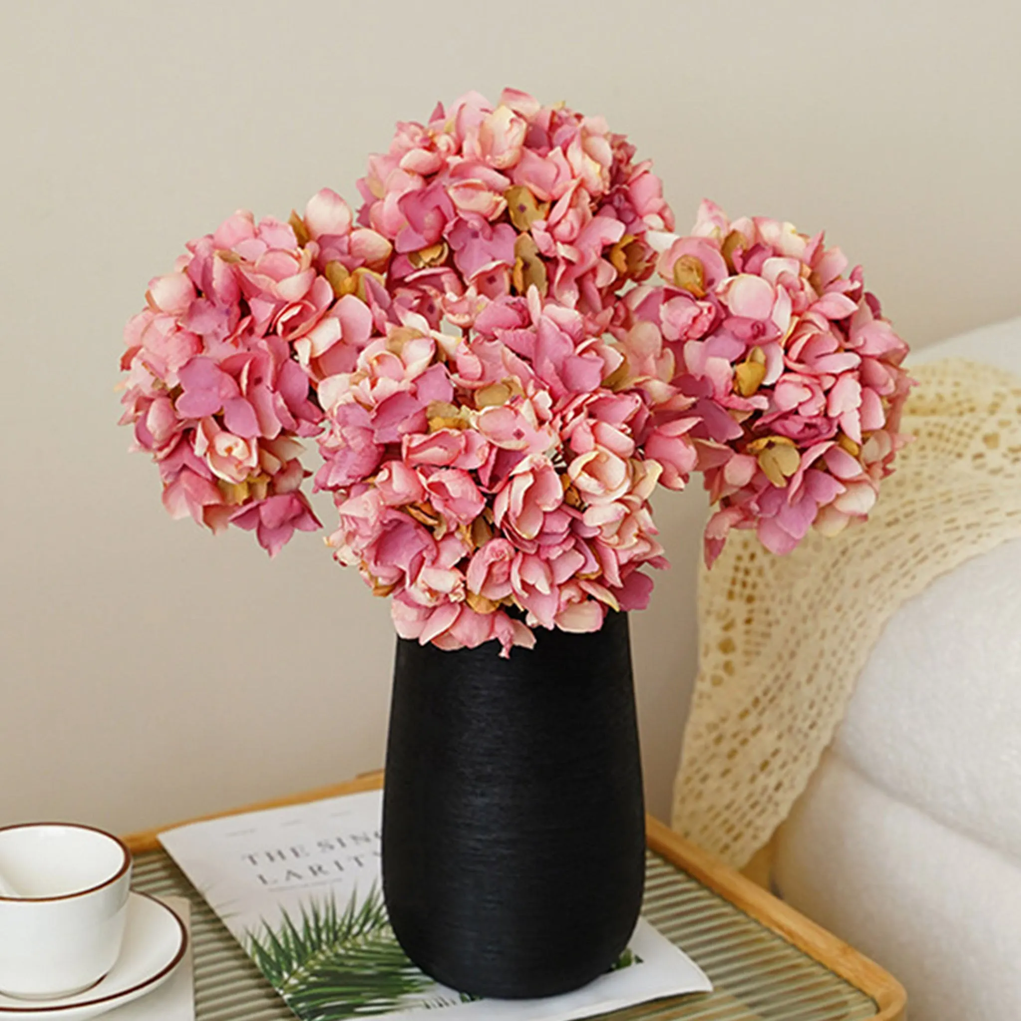 Fall Colors Hydrangea Faux Flowers Home Decor