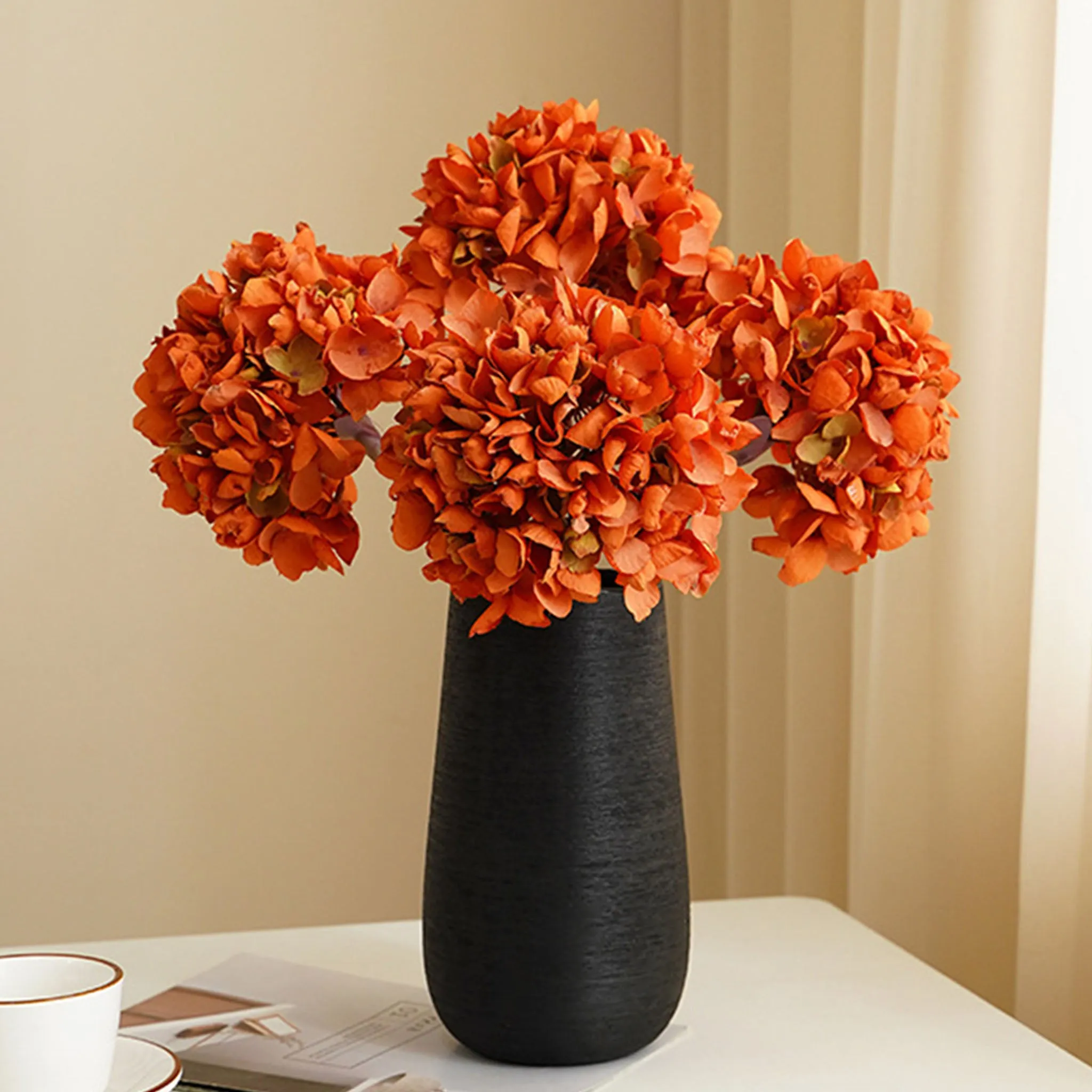 Fall Colors Hydrangea Faux Flowers Home Decor