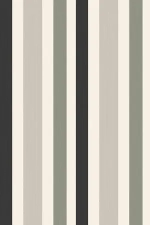 Farrow & Ball Wallpaper Chromatic Stripe BP4201 Brown/ Grey/ Black/ White