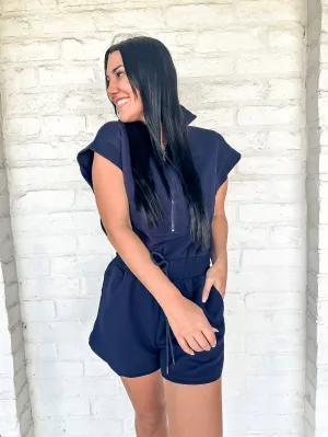 Fast Break Romper Navy