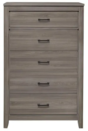 Homelegance Waldorf 5 Drawer Chest in Dark Gray 1902-9