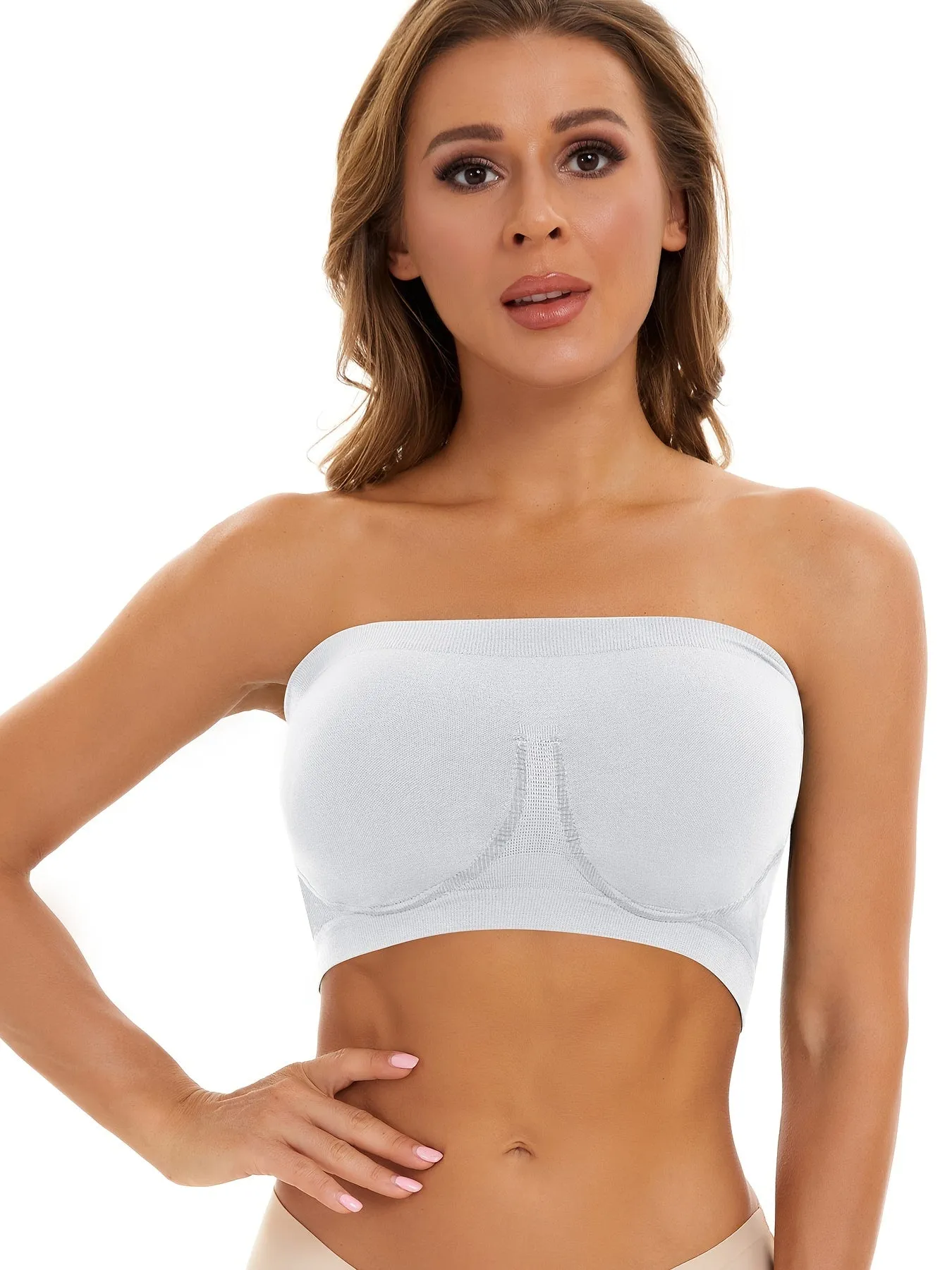 Invisible and Supportive Strapless Sports Tube Bra for Women