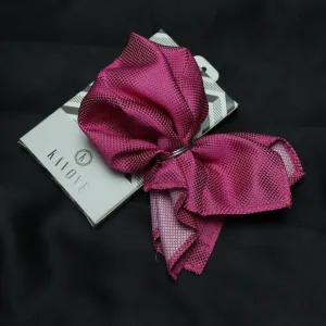 Kovove Classy Pink Checkered Pocket Square For Men