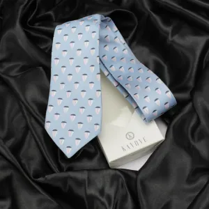 Kovove Cyan Abstract Neck Tie For Men