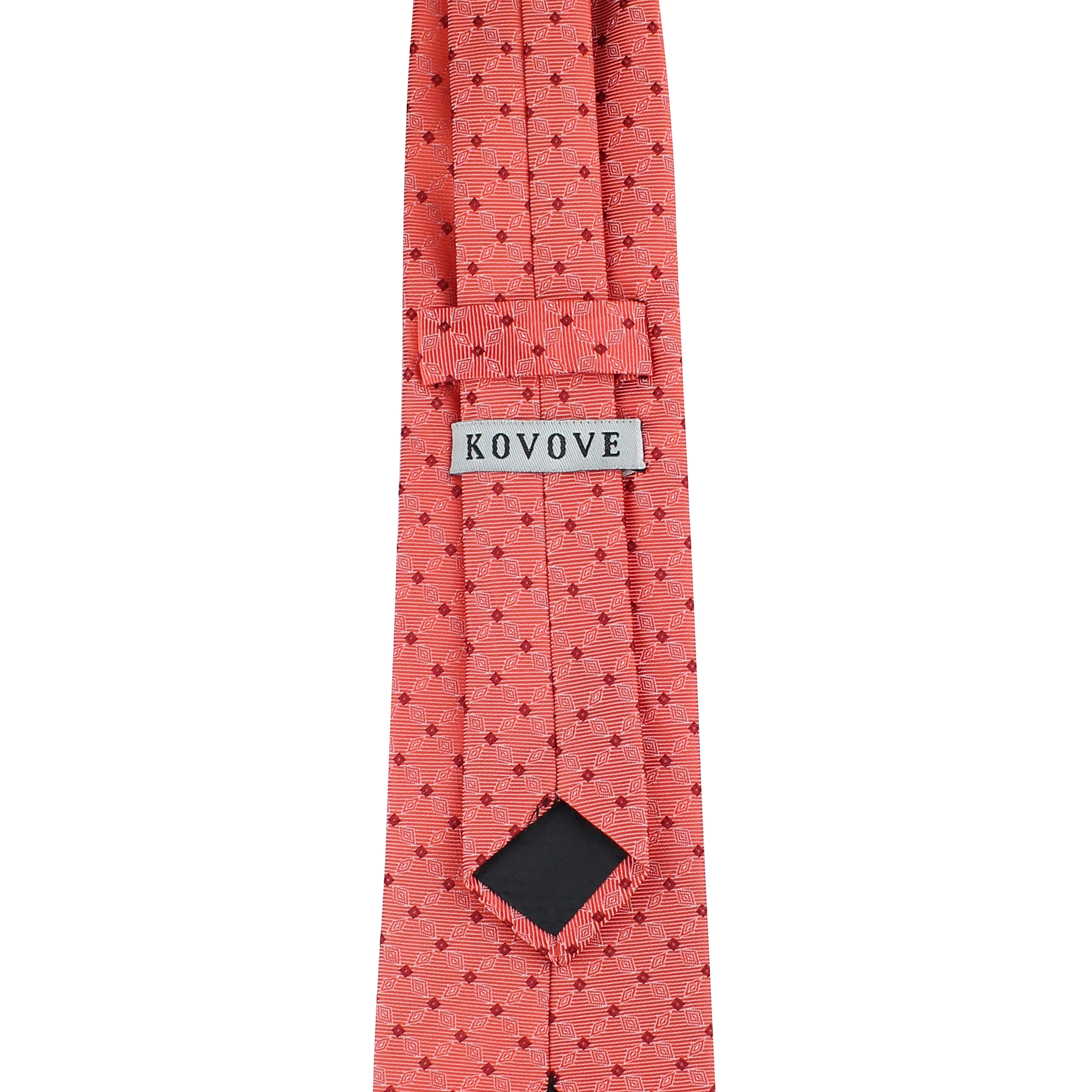 Kovove Pleasing Pink Checkered Neck Tie For Men