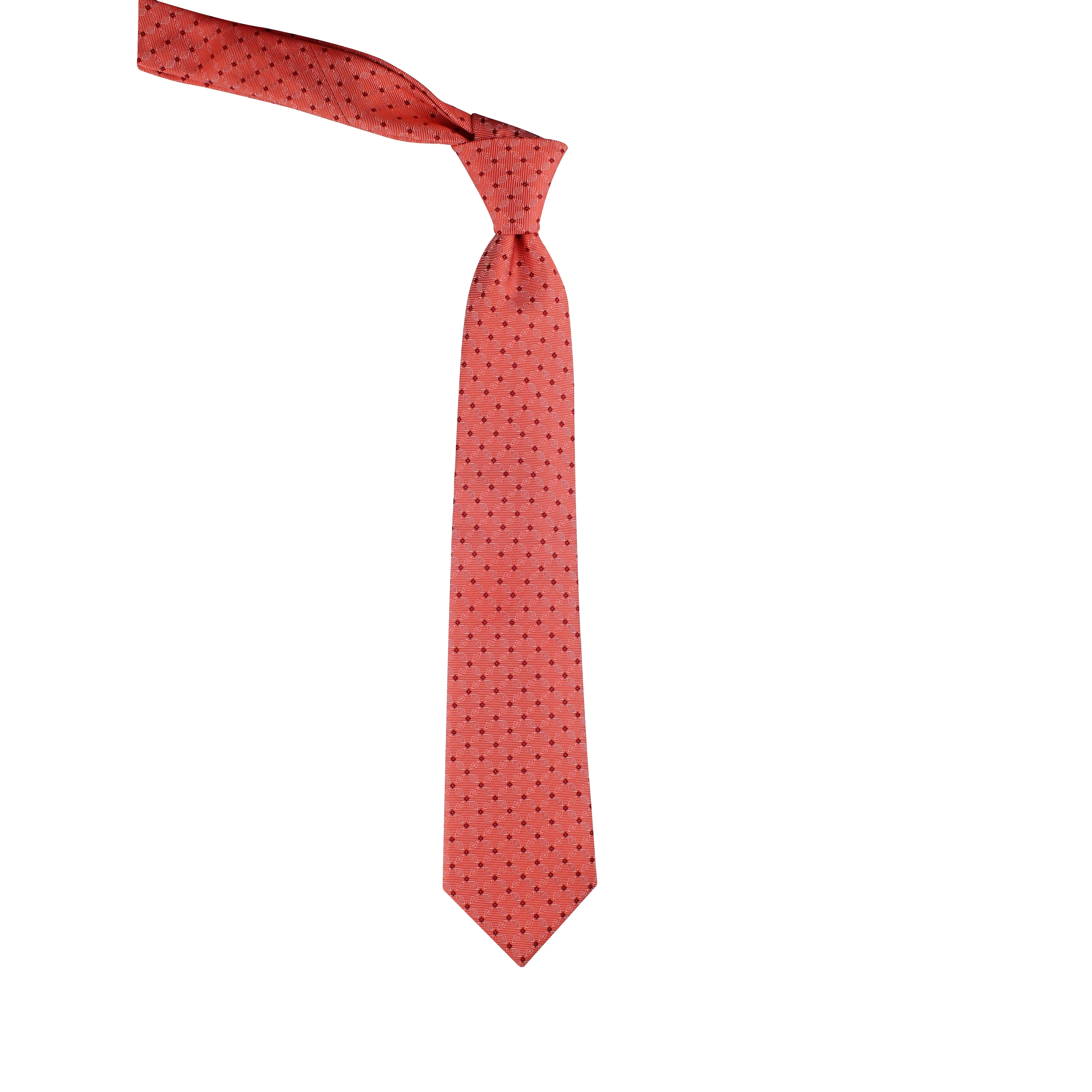 Kovove Pleasing Pink Checkered Neck Tie For Men