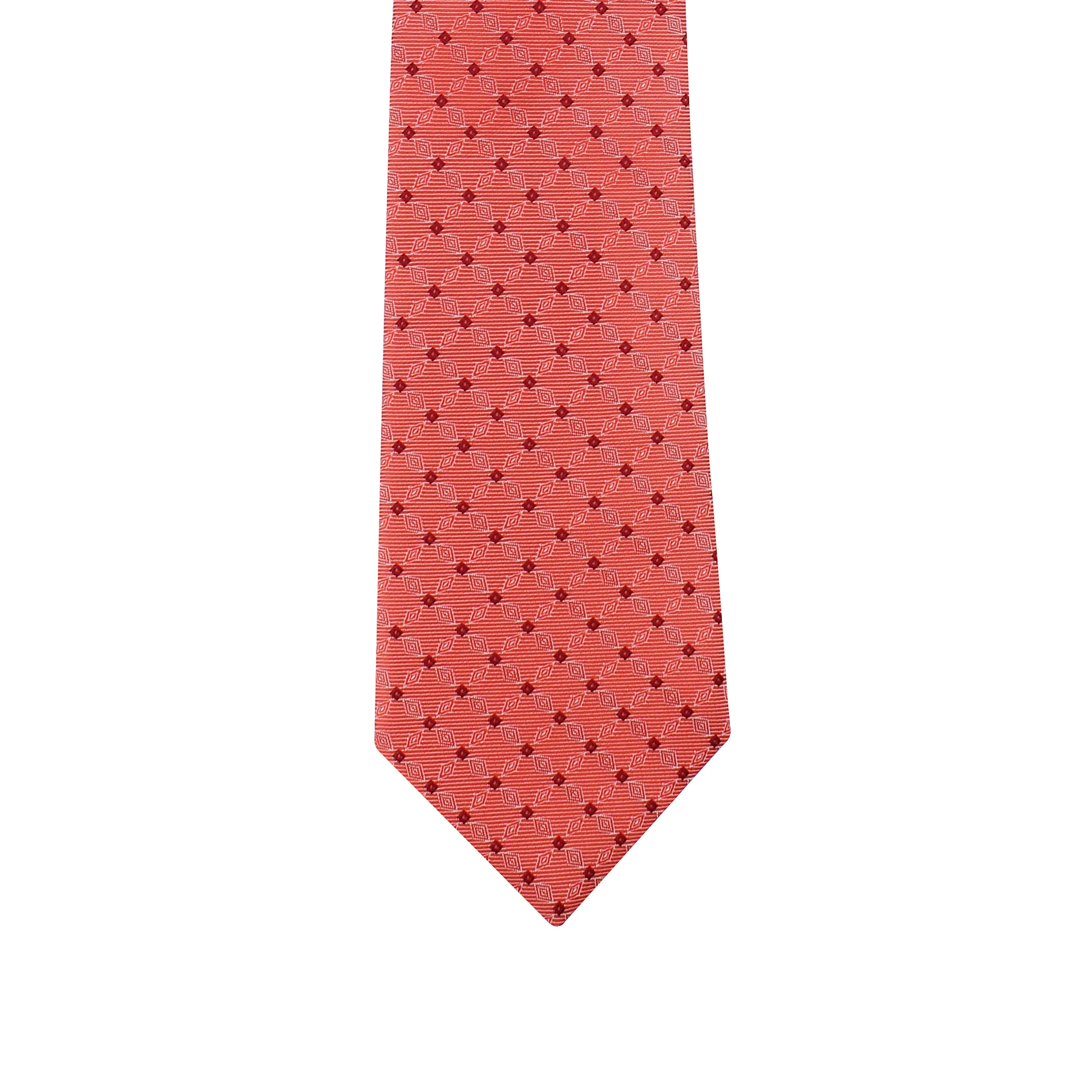 Kovove Pleasing Pink Checkered Neck Tie For Men