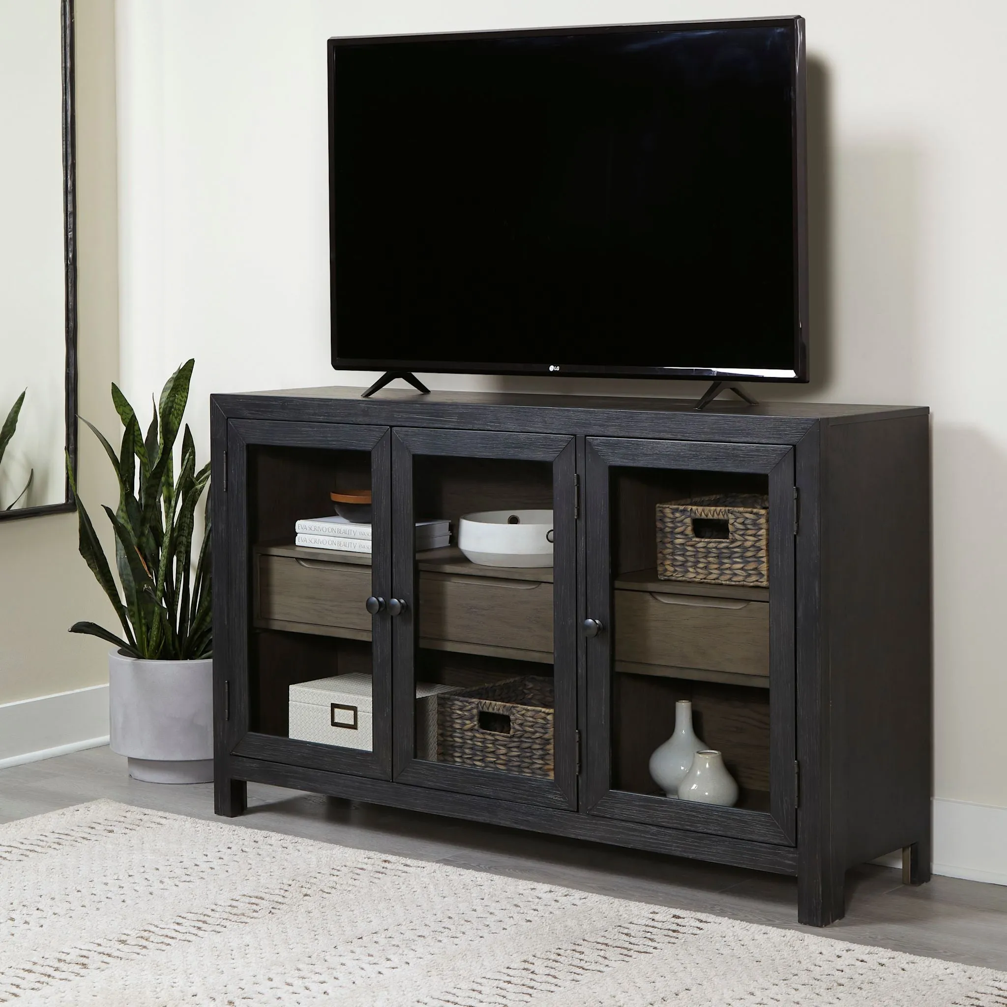 Lenston Accent Cabinet - Black/Gray