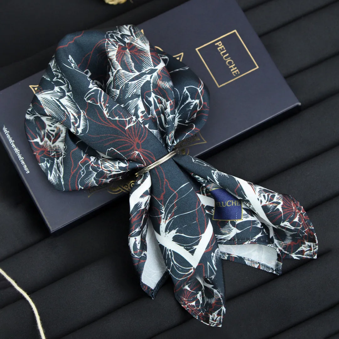 Peluche Floral Abstract Pocket Square For Men