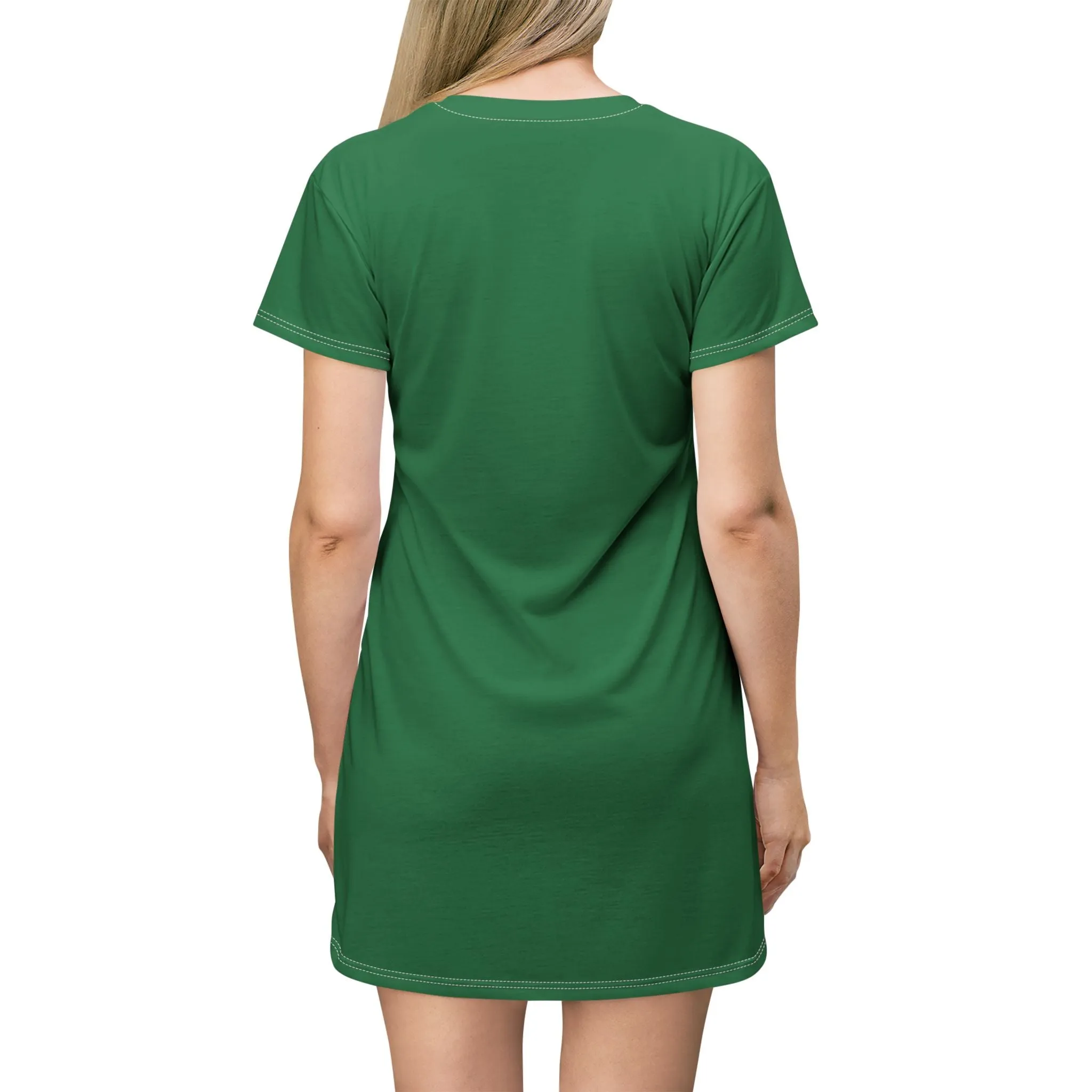 Princess Grace  Festive Grinch T-Shirt Dress  Perfect for Holiday Cheer and Everyday Comfort