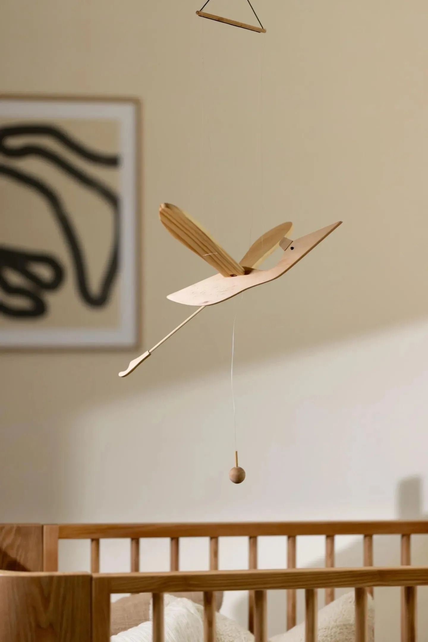 Quax, Wooden Bird Mobile, Mini