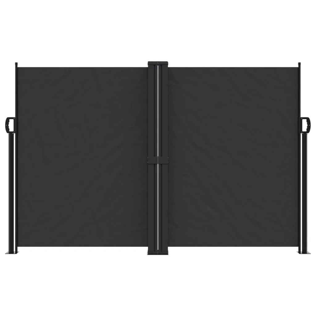 Retractable Side Awning Black 160x1200 cm