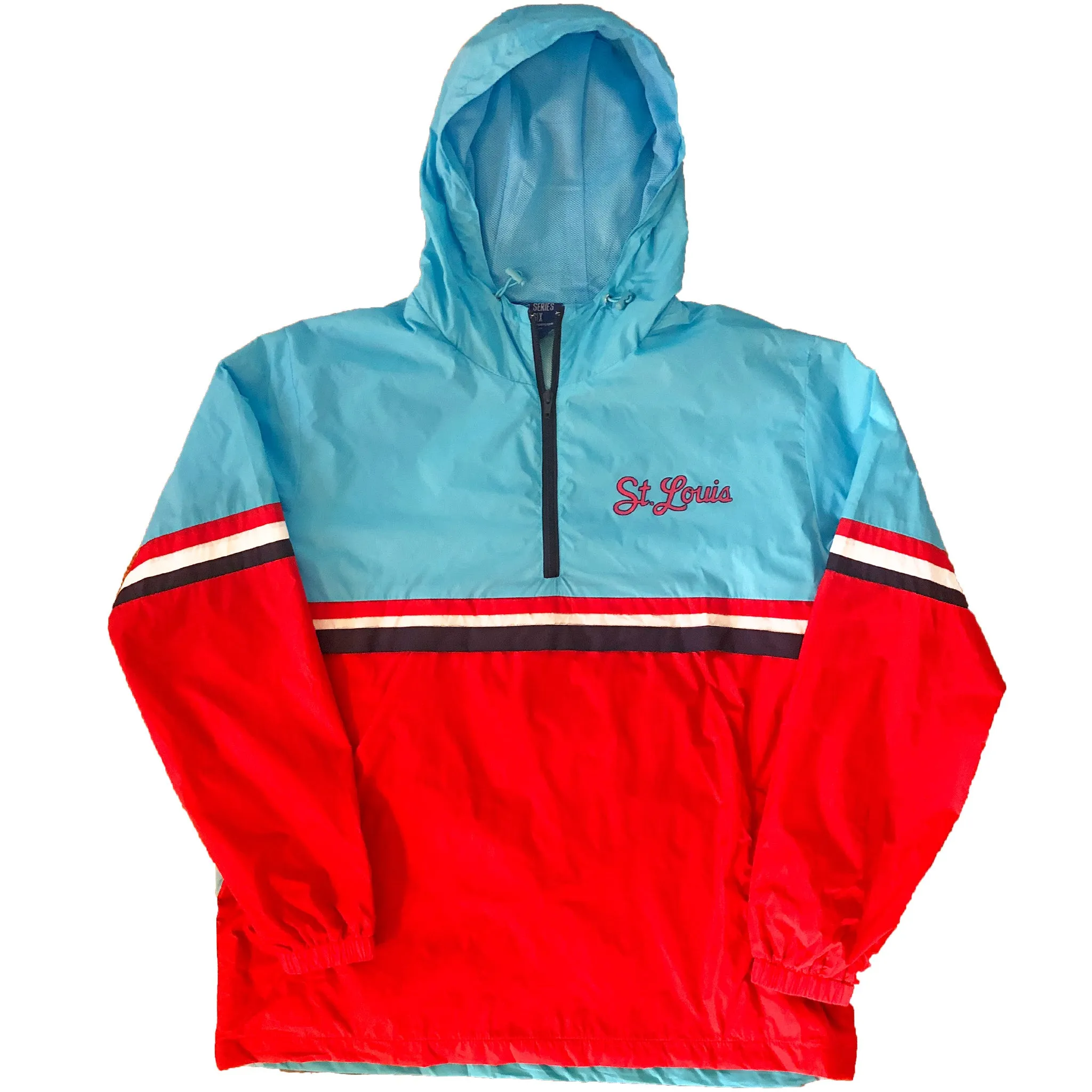 Retro Unisex Anorak Windbreaker - Powder Blue