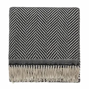 Salla Wool Blanket [Black/Cream]