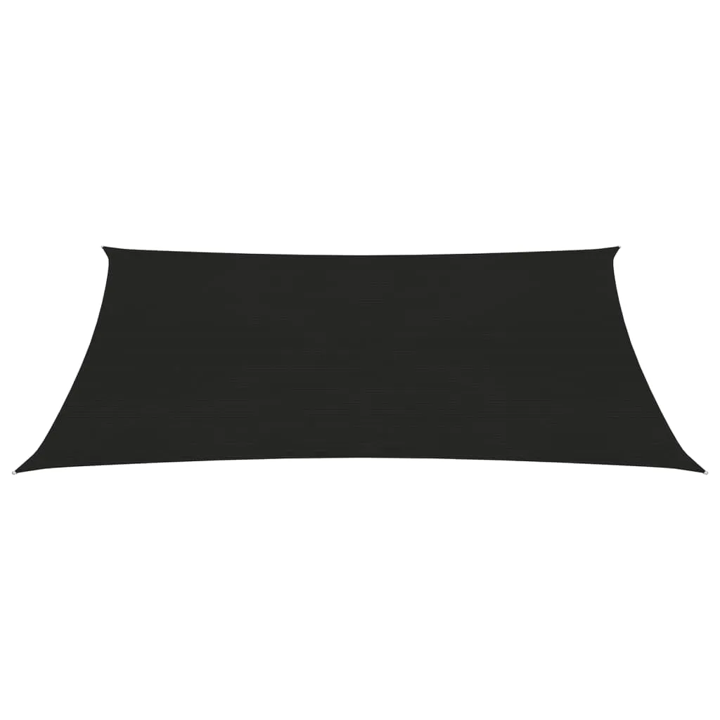 Sunshade Sail 160 g/m² Black 3x4.5 m HDPE