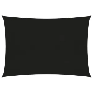 Sunshade Sail 160 g/m² Black 3x4.5 m HDPE