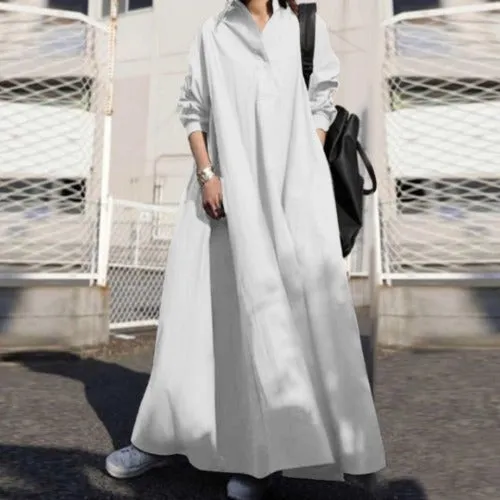 TEEK - Casual  Long Sleeve Linen Dress