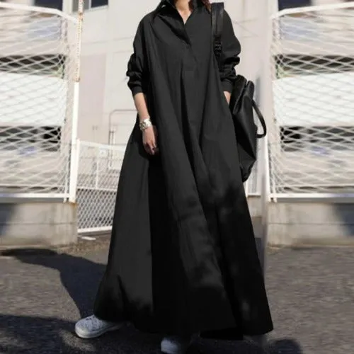 TEEK - Casual  Long Sleeve Linen Dress