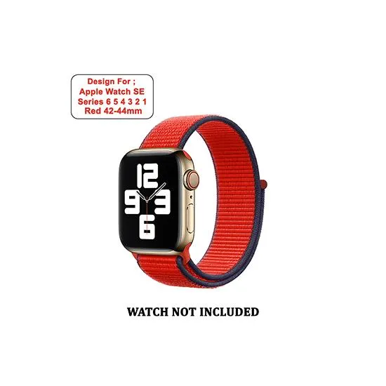 Woven Nylon Strap For Apple Watch 42/44/49mm-RED